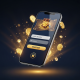 A modern smartphone displaying a secure, pirate-themed online casino registration page, set against a background of a treasure map and glowing gold coins, illustrating a guide for Malaysian slot players.
